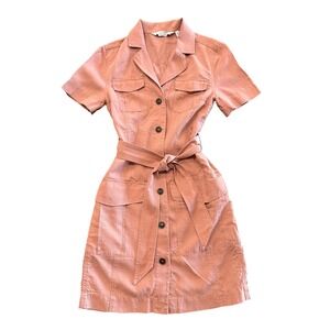 Stockholm Atelier & Other‎ Stories Terracotta Utility Dress Size 0 Multi Pocket